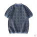 Dior Check Jacquard Wool Knit Short Sleeve Polo Shirt, Blue #B68867