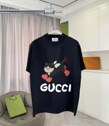Gucci Men's AAA T-shirts Gucci Cat Embroidery T-shirt Men's #A53735 Gucci Men's AAA T-shirts Gucci Cat Embroidery T-shirt Men's #A53735