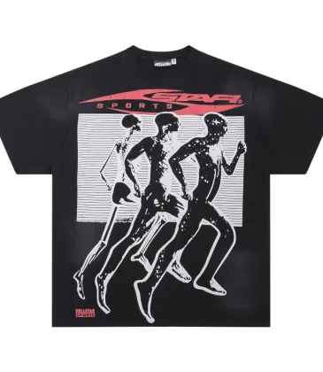 HELLSTAR Black T - Shirt With Running Figures Graphic And Star Sports Print Design #A54398 HELLSTAR Black T - Shirt With Running Figures Graphic And Star Sports Print Design #A54398