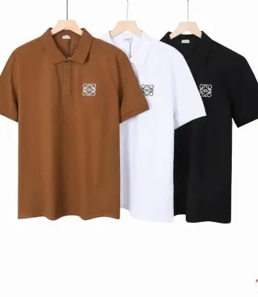 LOEWE T-shirts Polo for MEN Solid Color Black/White #A46644 LOEWE T-shirts Polo for MEN Solid Color Black/White #A46644