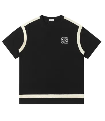 LOEWE T-shirts for MEN Stitching Embroidery Black #A48638 LOEWE T-shirts for MEN Stitching Embroidery Black #A48638