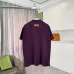 Eye catching Louis Vuitton T Shirt With Colorful Brand Motifs For Fashion Fans Black/White/Purple/Light Blue #A54350