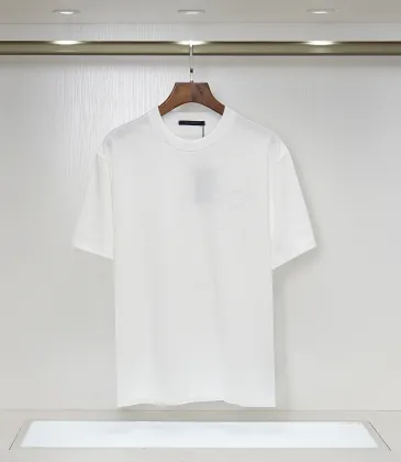 Louis Vuitton Embossed Logo Crew Neck Casual Short‑Sleeve T‑Shirt #B67395