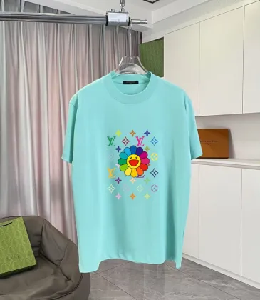 Louis Vuitton Graphic Print Cotton Comfort Casual Short-Sleeved T-Shirt #A54003 Louis Vuitton Graphic Print Cotton Comfort Casual Short-Sleeved T-Shirt #A54003