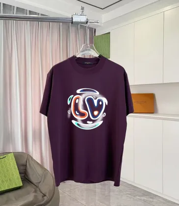 Louis Vuitton Graphic Print Cotton Comfort Casual Short-Sleeved T-Shirt #A54006 Louis Vuitton Graphic Print Cotton Comfort Casual Short-Sleeved T-Shirt #A54006