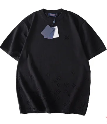 Louis Vuitton New Embossed All Over Monogram Knit Short Sleeve Tee, Black #B68859