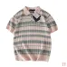 Louis Vuitton Striped Cable Knit Short Sleeve Polo Shirt, Pink Grey #B68866