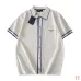 Louis Vuitton SS26 Waffle Contrast Trim Short Sleeve Knit Shirt, White Blue #B68868