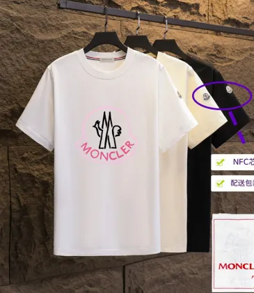 Moncler T-shirts for men 300g 100% cotton NFC chip sensor #A53017 Moncler T-shirts for men 300g 100% cotton NFC chip sensor #A53017