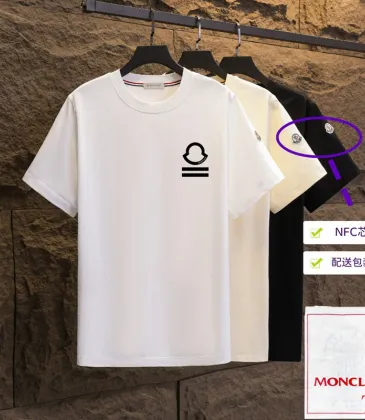Moncler T-shirts for men 300g 100% cotton NFC chip sensor #A53030 Moncler T-shirts for men 300g 100% cotton NFC chip sensor #A53030