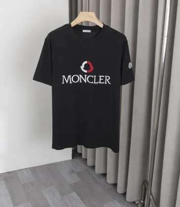 Moncler T-shirts for men Big Logo Cotton Black/White #A48649 Moncler T-shirts for men Big Logo Cotton Black/White #A48649