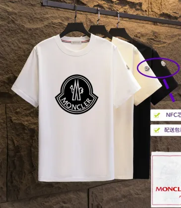 Moncler T-shirts for men Black/White Weight 300g 100% cotton #A53014 Moncler T-shirts for men Black/White Weight 300g 100% cotton #A53014
