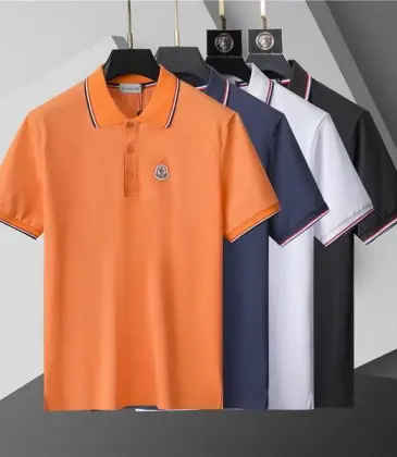 Moncler T-shirts for men Solid Color Black/White/Blue/Orange #A46657 Moncler T-shirts for men Solid Color Black/White/Blue/Orange #A46657