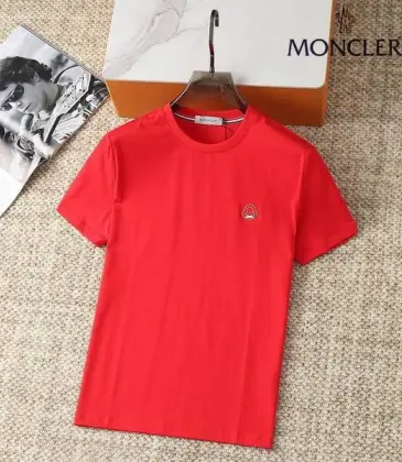 Moncler T-shirts for men Solid Color Black/White/Red #A46438 Moncler T-shirts for men Solid Color Black/White/Red #A46438