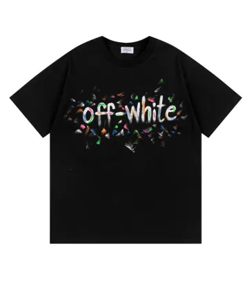 OFF WHITE T-Shirts for MEN Black/White #A52328 OFF WHITE T-Shirts for MEN Black/White #A52328