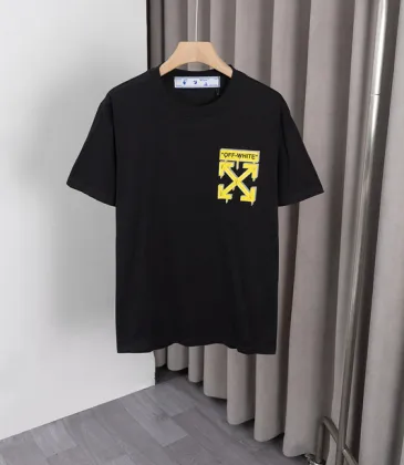 OFF WHITE T-Shirts for MEN Letter logo print 260g Black/White #A53799 OFF WHITE T-Shirts for MEN Letter logo print 260g Black/White #A53799