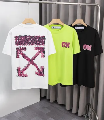 OFF WHITE T-Shirts for MEN Letter logo print 260g Black/White #A53802 OFF WHITE T-Shirts for MEN Letter logo print 260g Black/White #A53802