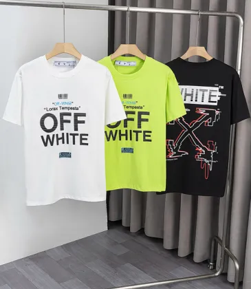 OFF WHITE T-Shirts for MEN Letter logo print 260g Black/White #A53803 OFF WHITE T-Shirts for MEN Letter logo print 260g Black/White #A53803