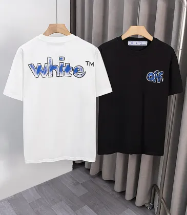 OFF WHITE T-Shirts for MEN Letter logo print 260g Black/White #A53804 OFF WHITE T-Shirts for MEN Letter logo print 260g Black/White #A53804