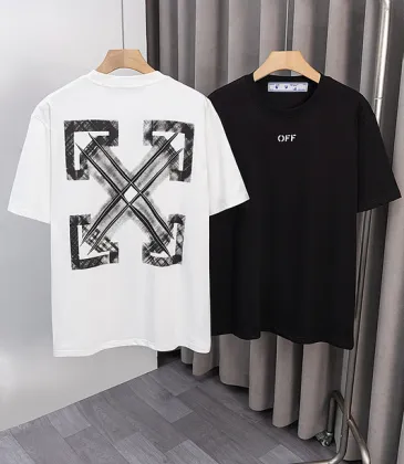 OFF WHITE T-Shirts for MEN Letter logo print 260g Black/White #A53805 OFF WHITE T-Shirts for MEN Letter logo print 260g Black/White #A53805
