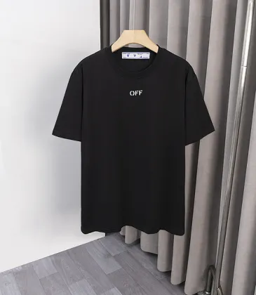 Off-White Logo Stamp Cotton T-Shirt Black/White #A53426 Off-White Logo Stamp Cotton T-Shirt Black/White #A53426