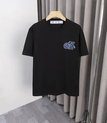 Off-White Logo Stamp Cotton T-Shirt Black/White #A53427 Off-White Logo Stamp Cotton T-Shirt Black/White #A53427