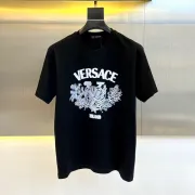 Versace T-Shirts Blue Milan Inspired Graphic Luxury Cotton Black/White #A54210 Versace T-Shirts Blue Milan Inspired Graphic Luxury Cotton Black/White #A54210