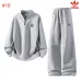 Adidas Trefoil Half Zip Tracksuit Set Top &amp; Pants White,Grey,Black #B69385