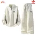 Adidas Trefoil Half Zip Tracksuit Set Top &amp; Pants White,Grey,Black #B69385