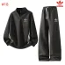 Adidas Trefoil Half Zip Tracksuit Set Top &amp; Pants White,Grey,Black #B69385