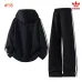 Adidas Trefoil Collared Zip Tracksuit Set Jacket &amp; Pants Black,White,Grey,Brown #B69387