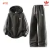 Adidas Trefoil Collared Zip Tracksuit Set Jacket &amp; Pants Black,White,Grey,Brown #B69387