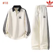 Adidas Trefoil Logo Quarter Zip Tracksuit Set Top &amp; Pants Black,White,Olive,Brown #B69394