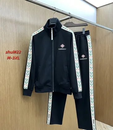 Casablanca Embroidered Logo Tracksuit Set Jacket &amp; Pants Black,White #B69377