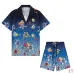 Casablanca Men Floral Cartoon Print Shirt &amp; Shorts Set | Navy‑Blue Floral Print #B67967