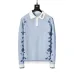 Casablanca Men Paisley Jacquard Polo Knit Tracksuit Light Blue, Black #B69136