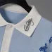 Casablanca Men Paisley Jacquard Polo Knit Tracksuit Light Blue, Black #B69136