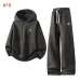 Chanel CC Logo Hoodie Tracksuit Set Top &amp; Pants Navy,Grey,Brown,Dark Grey #B69392