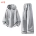 Chanel CC Logo Hoodie Tracksuit Set Top &amp; Pants Navy,Grey,Brown,Dark Grey #B69392