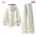 Hermes Patch Logo Hoodie Tracksuit Set Top &amp; Pants White,Brown,Black,Dark Grey #B69389