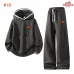 Hermes Patch Logo Hoodie Tracksuit Set Top &amp; Pants White,Brown,Black,Dark Grey #B69389