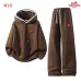 Hermes Patch Logo Hoodie Tracksuit Set Top &amp; Pants White,Brown,Black,Dark Grey #B69389