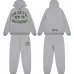 Hellstar Hoodie &amp; Jogger 2 Piece Matching Tracksuit Green Graphic Print Heather Grey #B68596
