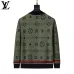 Louis Vuitton Men Full Zip Monogram Knit Tracksuit Olive Green, Black #B69133