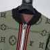 Louis Vuitton Men Full Zip Monogram Knit Tracksuit Olive Green, Black #B69133