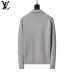 Louis Vuitton Men Half Zip Knit Sweater Tracksuit Gray, Black #B69127