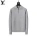 Louis Vuitton Men Half Zip Knit Sweater Tracksuit Gray, Black #B69127