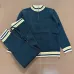 Louis Vuitton Men Half Zip Knit Tracksuit Teal, Black #B69128