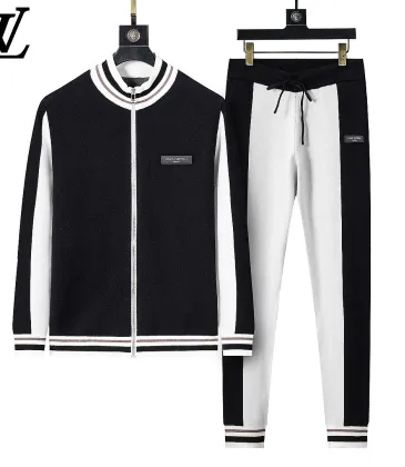 Louis Vuitton Men Zip Knit Tracksuit Black, Navy #B69132