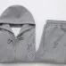 Louis Vuitton Rhinestone Hooded Tracksuit Set Jacket &amp; Pants Grey #B69373
